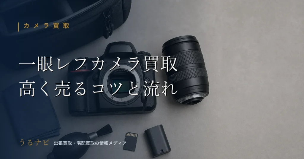 一眼レフカメラ買取の流れと高く売るコツ・査定前の準備を解説する2026年版アイキャッチ画像