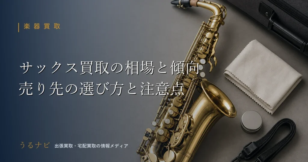 サックス（管楽器）買取の相場のとらえ方と高く売るコツ・売り先の選び方をまとめた2026年版アイキャッチ画像