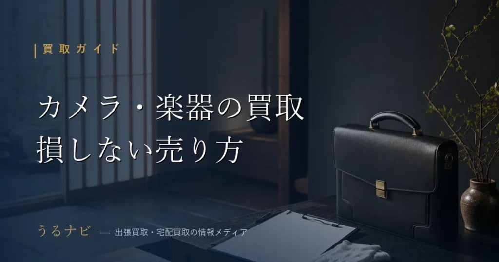カメラ・楽器の買取トラブルと対策・悪質業者の見分け方・損しない売り方を解説する記事のアイキャッチ